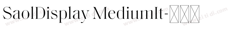 SaolDisplay MediumIt字体转换 SaolDisplay MediumIt字体转换